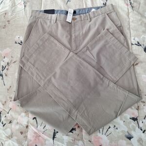 NWT Banana Republic Mens Kentfield Tan Pinstripe Pants Slim Fit Size 36X32